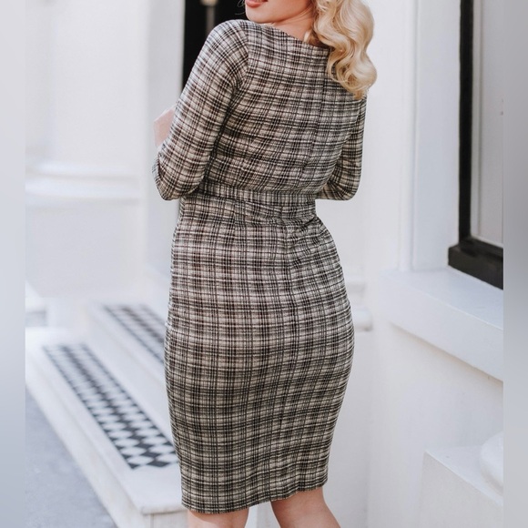 Zoe Vine London Holly Dress UK Size 10, US Size 6. Midi Pencil Dress $169 Retail - Picture 2 of 13